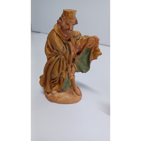 6 pc Vintage Resin Hand Painted Italian Nativity‎ Set - Picture 4 of 7